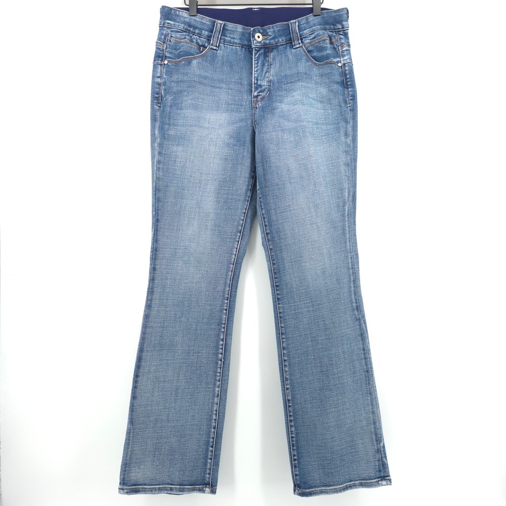 JAG Womens Jeans Mid Rise Boot Cut 14/32 Blue Comfort Waistband Casual